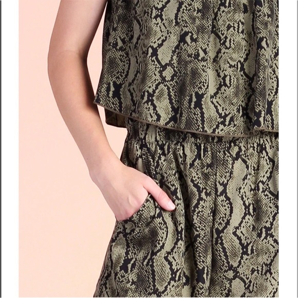 Tyche (Fab’rik) Strapless snakeskin jumpsuit - Picture 7 of 12